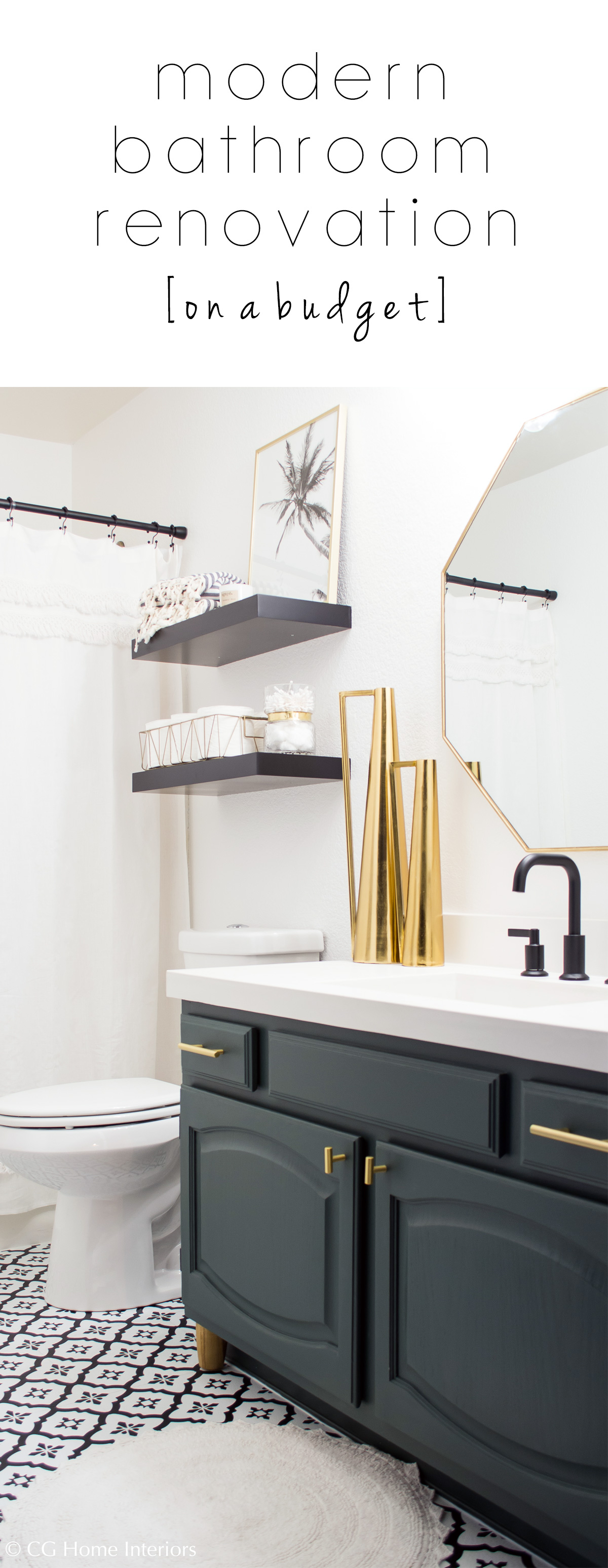 Pinterest Modern Guest Bathroom Renovation on a Budget – One Room Challenge REVEAL